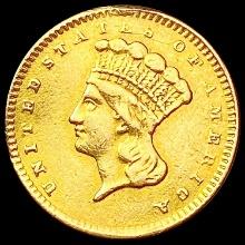 1856 Ty3 Rare Gold Dollar NEARLY UNCIRCULATED