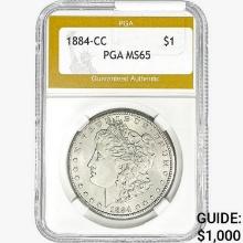 1884-CC Morgan Silver Dollar PGA MS65