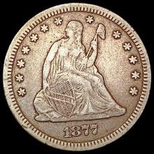 1877-CC Seated Liberty Quarter NICELY CIRCULATED