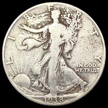 1938-D Walking Liberty Half Dollar NICELY CIRCULATED