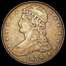 1838 Capped Bust Half Dollar NEARLY UNCIRCULATED