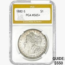 1882-S Morgan Silver Dollar PGA MS65+