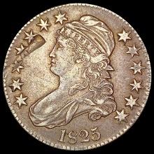 1825 Capped Bust Half Dollar NEARLY UNCIRCULATED