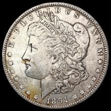 1891 Morgan Silver Dollar CLOSELY UNCIRCULATED