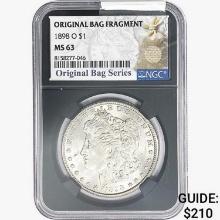 1898-O Morgan Silver Dollar NGC MS63 Original Bag