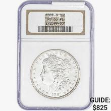 1881-S Morgan Silver Dollar NGC MS65 PL