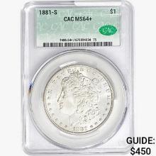 1881-S Morgan Silver Dollar CAC MS64+