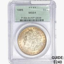 1885 Morgan Silver Dollar PCGS MS64