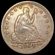 1854 Arrows Seated Liberty Quarter NEARLY UNCIRCULATED