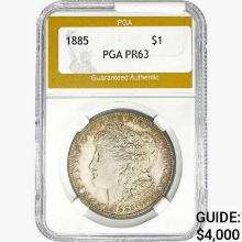 1885 Morgan Silver Dollar PGA PR63