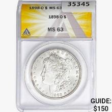 1898-O Morgan Silver Dollar ANACS MS63