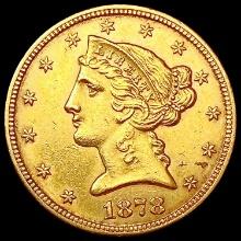 1878-S $5 Gold Half Eagle UNCIRCULATED