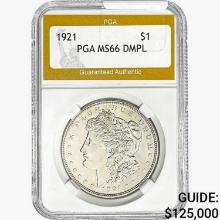 1921 Morgan Silver Dollar PGA MS66 DMPL