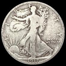 1917-D REV. Walking Liberty Half Dollar LIGHTLY CIRCULATED