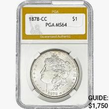 1878-CC Morgan Silver Dollar PGA MS64