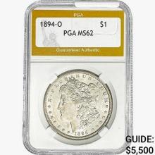 1894-O Morgan Silver Dollar PGA MS62