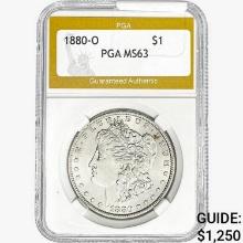 1880-O Morgan Silver Dollar PGA MS63