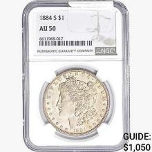 1884-S Morgan Silver Dollar NGC AU50