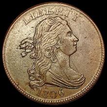 1806 Draped Bust Half Cent CHOICE AU