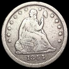 1844 O Seated Liberty Quarter LIGHTLY CIRCULATED