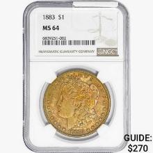 1883 Morgan Silver Dollar NGC MS64