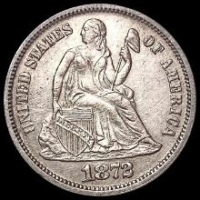 1872 Seated Liberty Dime CLOSELY UNCIRCULATED