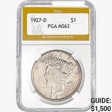 1927-D Silver Peace Dollar PGA MS63