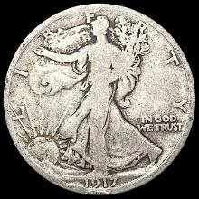 1917 D Rev Walking Liberty Half Dollar NICELY CIRCULATED