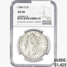 1886-O Morgan Silver Dollar NGC AU58