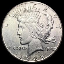 1928 Silver Peace Dollar CLOSELY UNCIRCULATED