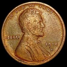 1914 S Wheat Cent LIGHTLY CIRCULATED