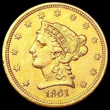 1861 $2.50 Gold Quarter Eagle UNCIRCULATED