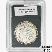 1897-P Morgan Silver Dollar   AU58