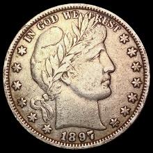 1897 Barber Half Dollar CLOSELY UNCIRCULATED