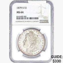 1879-S Morgan Silver Dollar NGC MS64