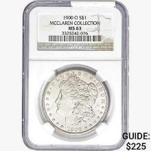 1900-O Morgan Silver Dollar NGC MS63 McClaren