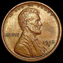 1918 S Wheat Cent CHOICE AU