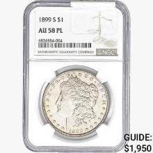 1899-S Morgan Silver Dollar NGC AU58 PL