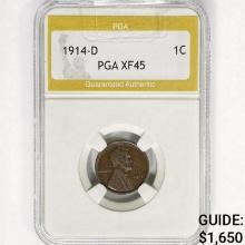 1914-D Wheat Cent PGA XF45