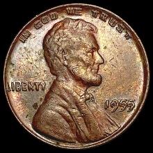 1955 DBL DIE Wheat Cent CHOICE AU