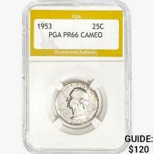 1953 Washington Silver Quarter PGA PR66 Cameo