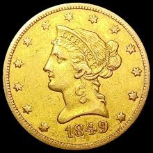 1849 $10 Gold Eagle CLOSELY UNCIRCULATED