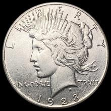 1928 Silver Peace Dollar CLOSELY UNCIRCULATED