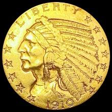 1910 $5 Gold Half Eagle CLOSELY UNCIRCULATED