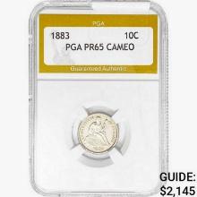 1883 Seated Liberty Dime PGA PR65 CAMEO