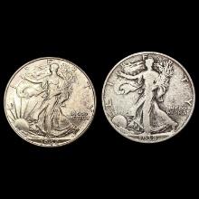 [2] 1938&1942 Walking Liberty Half Dollar HIGH GRADE