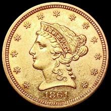 1861 $2.50 Gold Quarter Eagle UNCIRCULATED