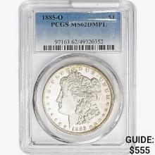 1885-O Morgan Silver Dollar PCGS MS62 DMPL