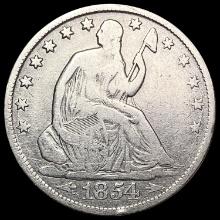 1854 Seated Liberty Half Dollar NICELY CIRCULATED