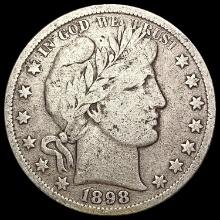 1898 Barber Half Dollar NICELY CIRCULATED